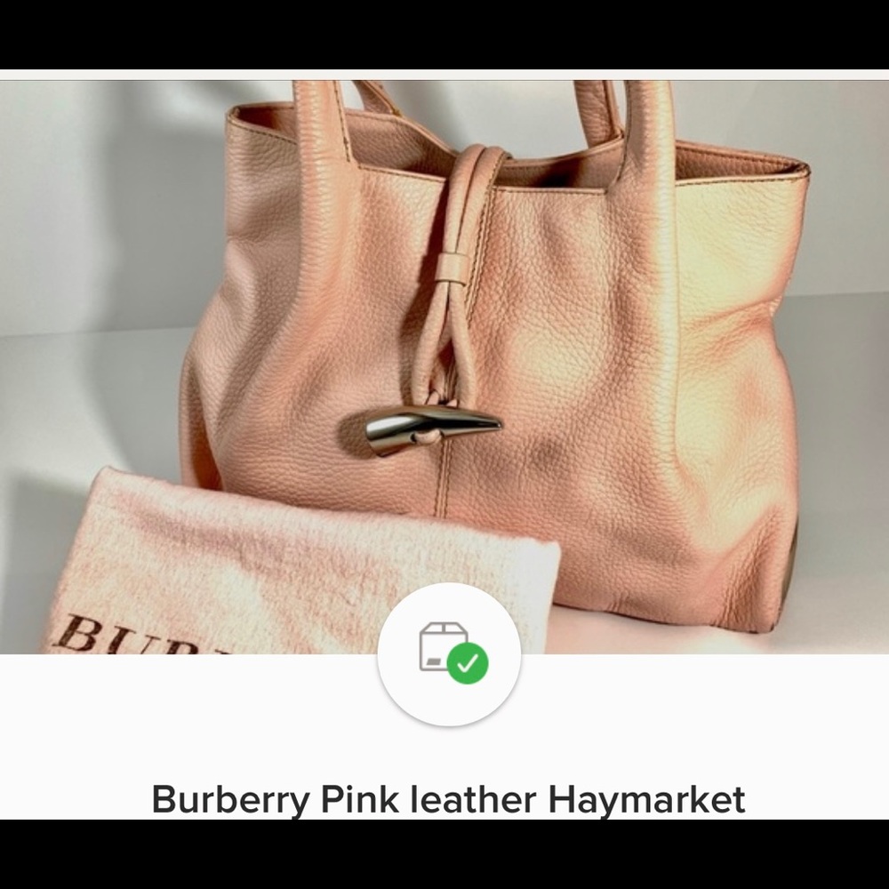 Burberry Pink leather Haymarket